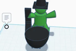 Mô hình phù thủy nhỏ đáng yêu trang trí Halloween (3D Print) - Image 2