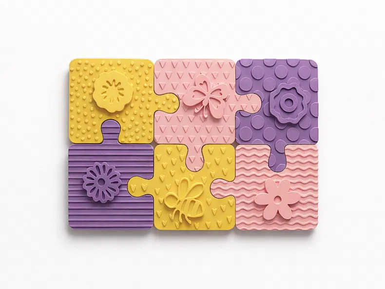 Con dấu hình hoa ghép mảnh - Đồ chơi phát triển giác quan - Image 1