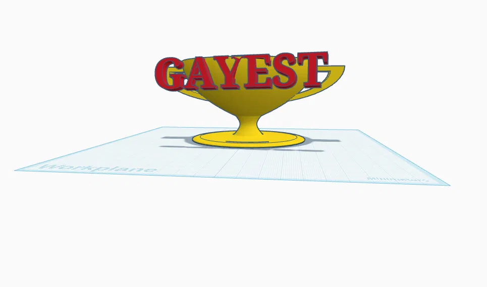 Mẫu in 3D cúp vinh danh GAYEST hài hước cho bạn bè - Image 1