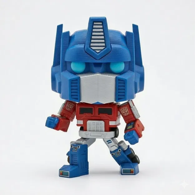 Mô hình Optimus Prime phong cách Funko Pop tư thế tấn công - Image 2