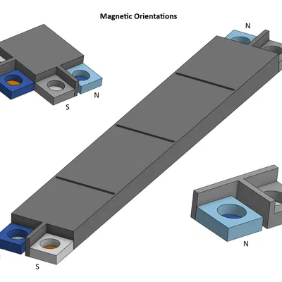 Thước Kẻ Modular (Thẳng và Ke Vuông) (Kết nối Nam châm)
