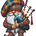 Mô hình chú lùn thổi kèn túi Scotland (Highland Bagpiper Gnome) 3D - Thumbnail 2