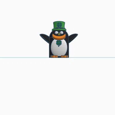 Mô hình chú chim cánh cụt Leprechaun dễ thương cho lễ St. Patrick
