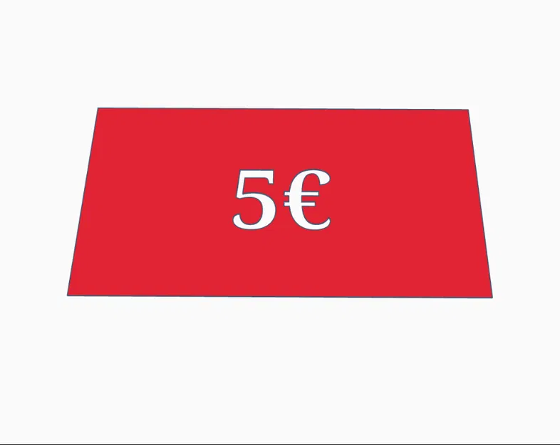 Mô hình tiền chơi 5€ (5 Euro) - Đồ chơi giáo dục bằng in 3D - Image 1