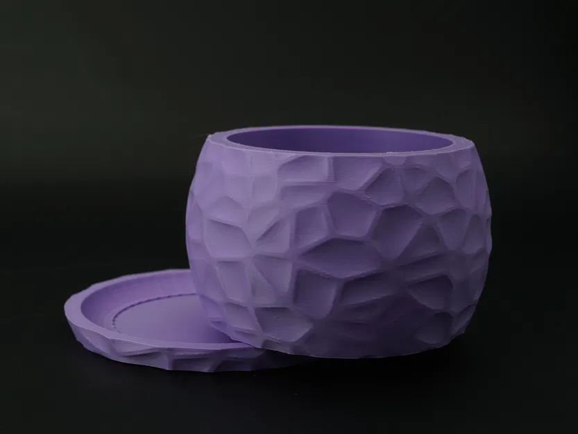 Chậu cây đa giác hiện đại – Thiết kế Voronoi hữu cơ kèm đĩa lót đồng bộ - Image 5