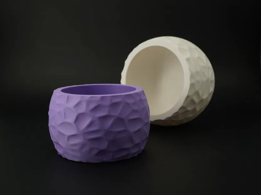 Chậu cây đa giác hiện đại – Thiết kế Voronoi hữu cơ kèm đĩa lót đồng bộ - Image 6