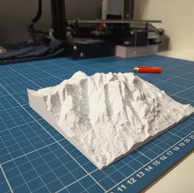 Mô hình địa hình đỉnh núi Pico Paraná