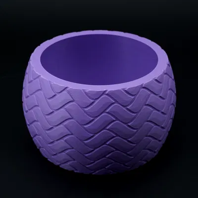 Chậu Cây Đan Lát Hiện Đại - Thiết Kế ZigZag Kèm Khay Hứng Nước