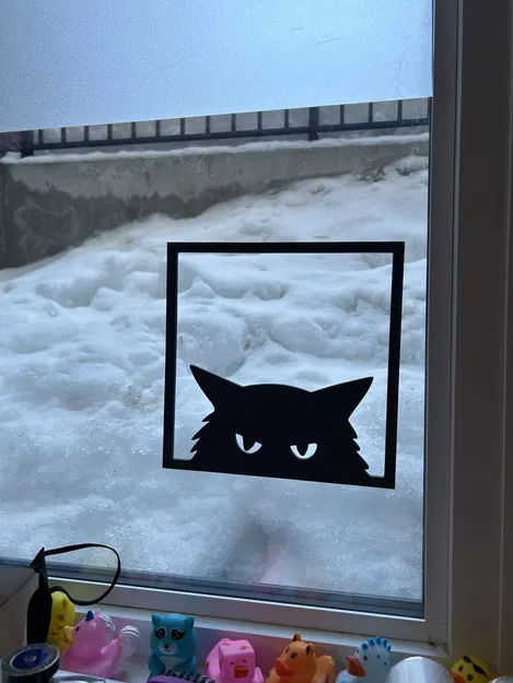 Đồ trang trí hình chú mèo cho tường hoặc cửa sổ - Image 1