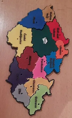 Mô hình bản đồ Cộng hòa Séc dạng mảnh ghép giáo dục 3D - Image 1