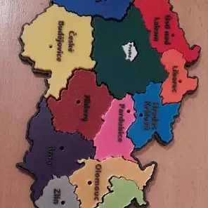 Mô hình bản đồ Cộng hòa Séc dạng mảnh ghép giáo dục 3D