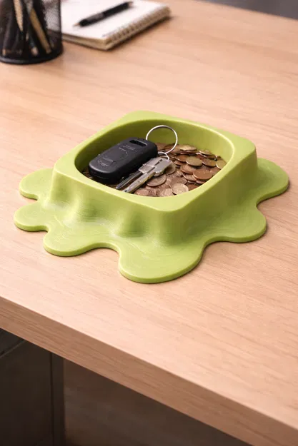 Khay Đựng Đồ Họa Tiết Tự Nhiên - Món Đồ Decor Bàn Làm Việc Hiện Đại - Image 1