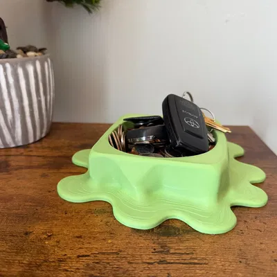 Khay Đựng Đồ Họa Tiết Tự Nhiên - Món Đồ Decor Bàn Làm Việc Hiện Đại