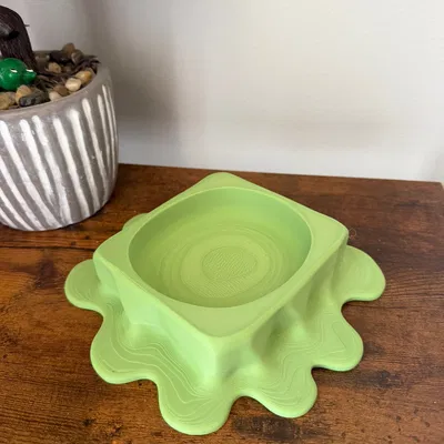 Khay Đựng Đồ Họa Tiết Tự Nhiên - Món Đồ Decor Bàn Làm Việc Hiện Đại