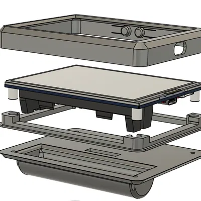 Vỏ bảo vệ cho màn hình Waveshare ESP32-S3-RLCD-4.2 (In không cần support)