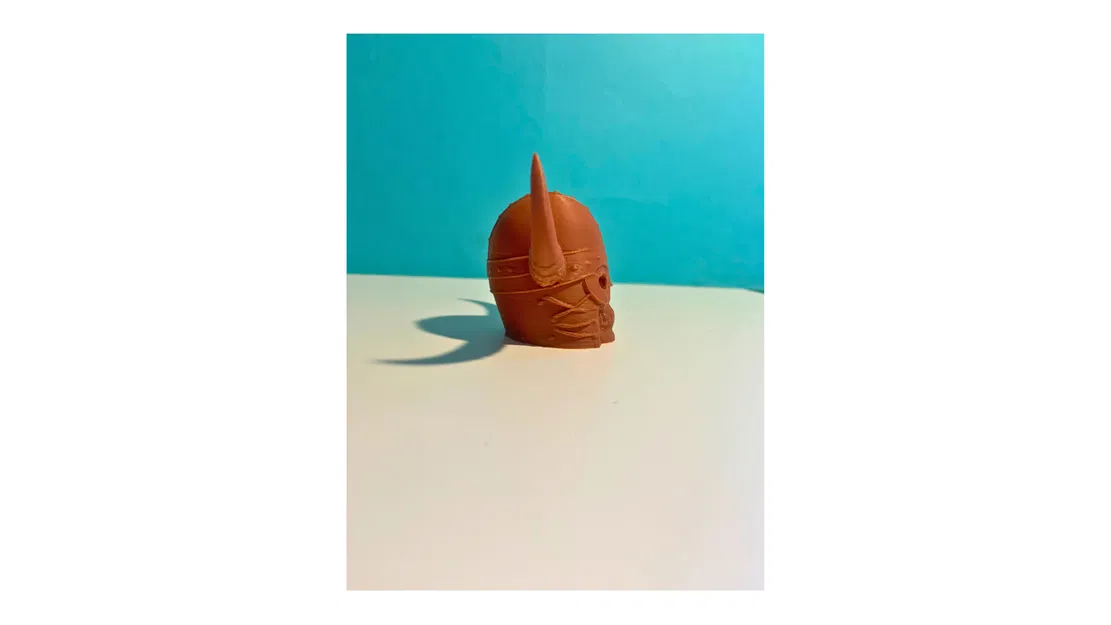 Mô hình đầu lâu đội mũ chiến binh 3D - Image 3