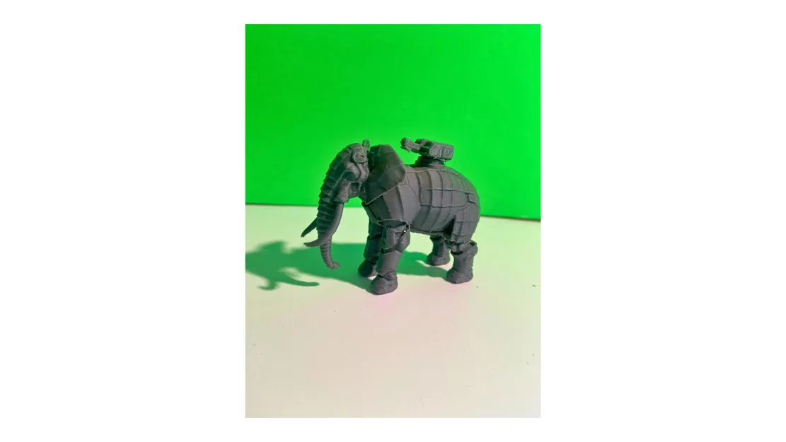 Mô hình Voi Kim loại 3D (Metallic Elephant) - Image 1