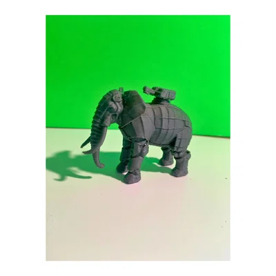 Mô hình Voi Kim loại 3D (Metallic Elephant)