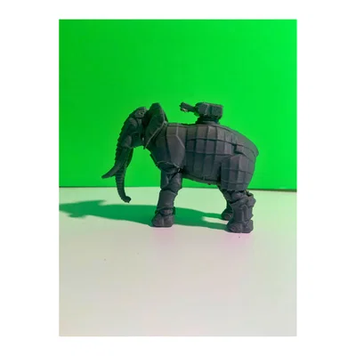 Mô hình Voi Kim loại 3D (Metallic Elephant)