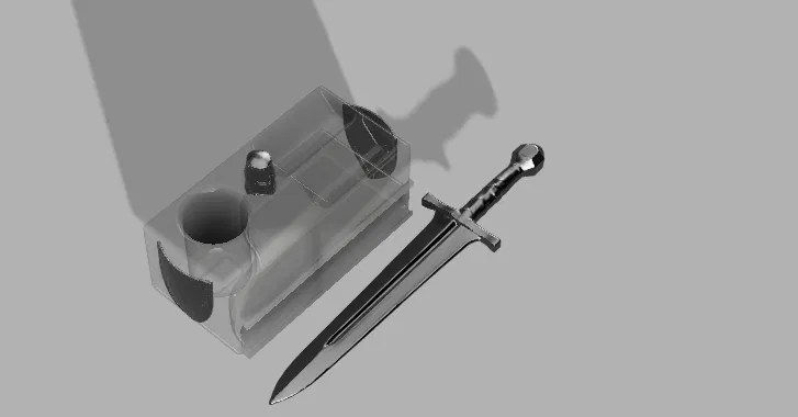 Đế cắm dao cạo râu phong cách trung cổ độc lạ - File in 3D - Image 1