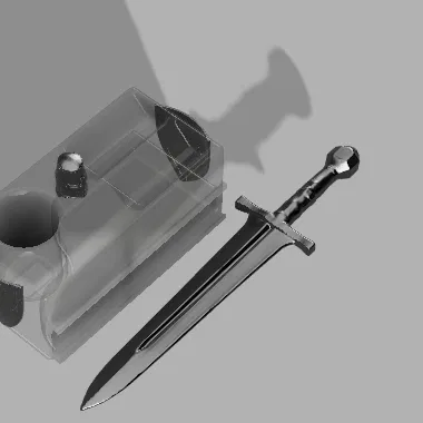 Đế cắm dao cạo râu phong cách trung cổ độc lạ - File in 3D