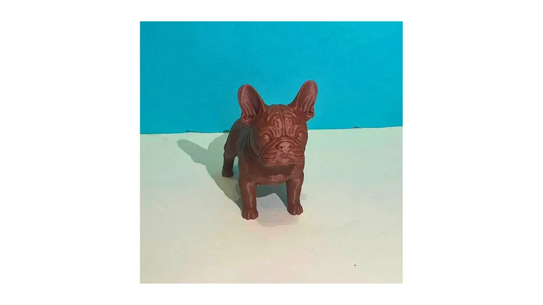 Mô hình 3D tượng chú chó Bull Pháp dễ thương dùng trang trí - Image 1