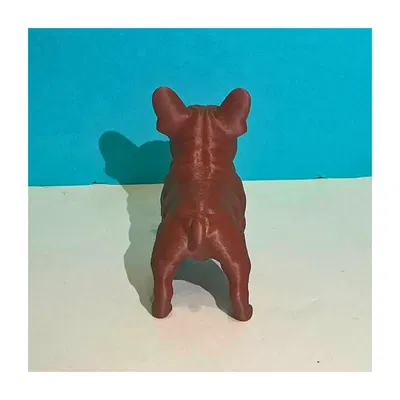 Mô hình 3D tượng chú chó Bull Pháp dễ thương dùng trang trí