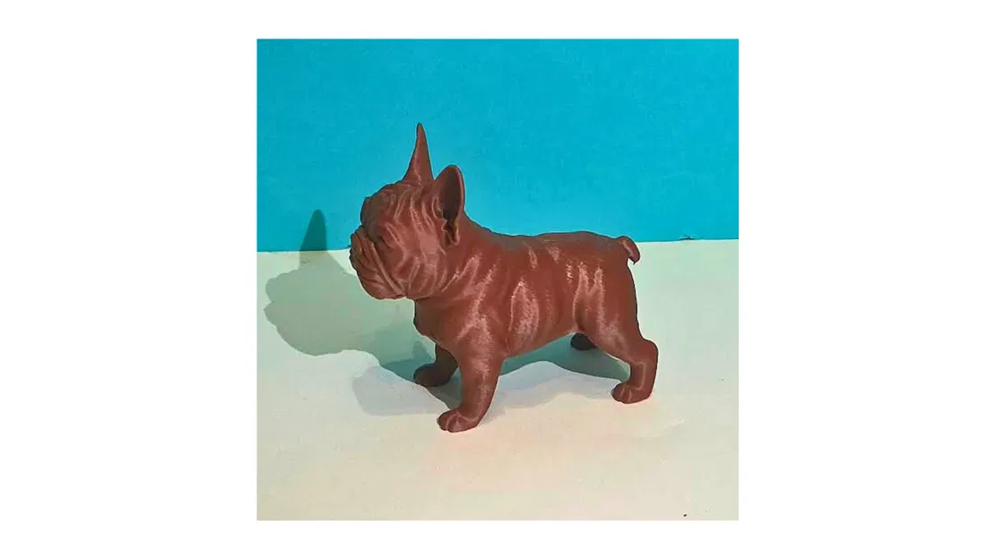 Mô hình 3D tượng chú chó Bull Pháp dễ thương dùng trang trí - Image 3