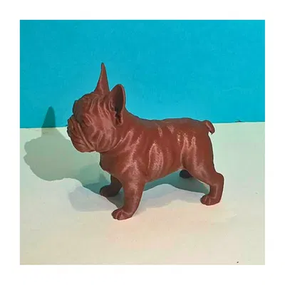 Mô hình 3D tượng chú chó Bull Pháp dễ thương dùng trang trí