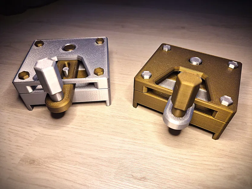 Mô hình khóa gài công nghiệp - Đồ chơi Fidget Cam nhả nhanh - Image 3