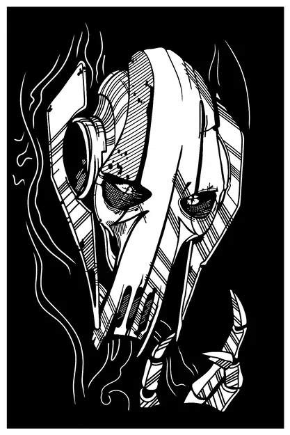 Mô hình tranh treo tường 3D General Grievous cực chất - Image 1