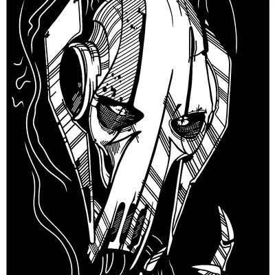 Mô hình tranh treo tường 3D General Grievous cực chất