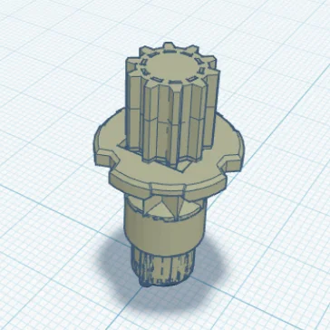 Mô hình 3D linh kiện Gear Flat Rush cho Beyblade