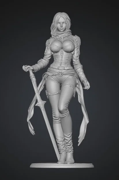 Mô hình 3D Crimson Valkyrie: Nữ chiến binh đầy quyền năng - Image 1