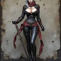 Mô hình 3D Crimson Valkyrie: Nữ chiến binh đầy quyền năng - Thumbnail 2