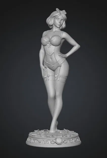 Mô hình 3D Bạch Tuyết trong trang phục gợi cảm tinh xảo - Image 1