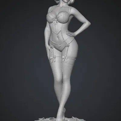 Mô hình 3D Bạch Tuyết trong trang phục gợi cảm tinh xảo