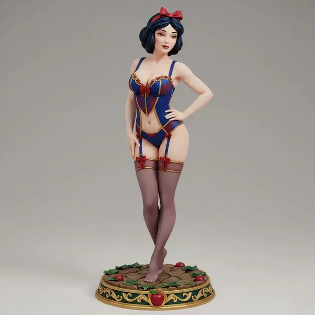 Mô hình 3D Bạch Tuyết trong trang phục gợi cảm tinh xảo - Image 2