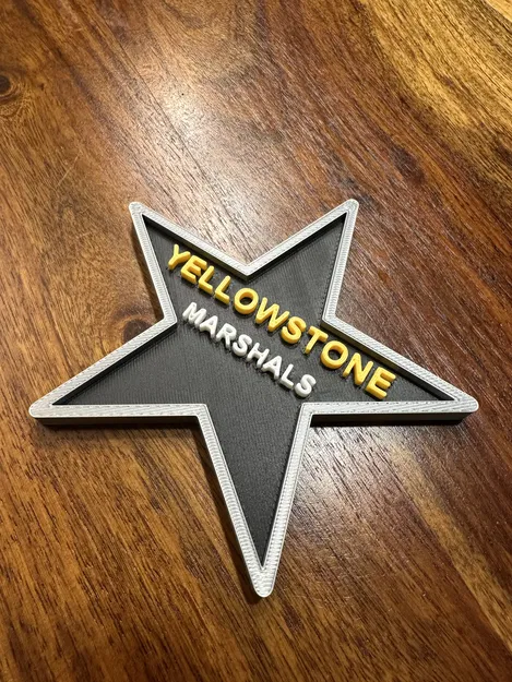Mô hình in 3D huy hiệu Yellowstone Marshals độc đáo - Image 2