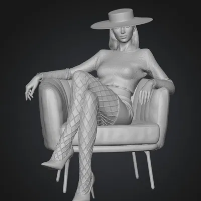 Mô hình 3D nàng quý cô Midnight Glamour nghệ thuật