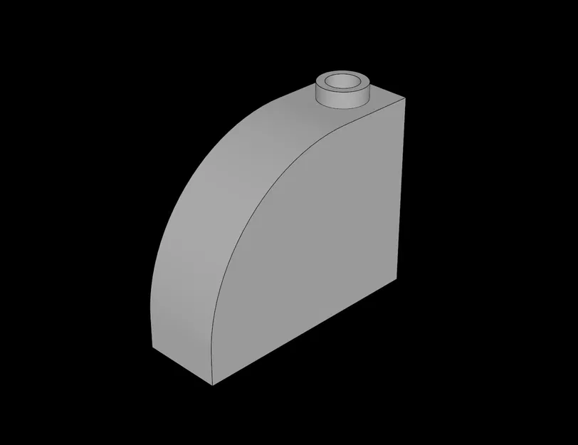 Gạch lắp ráp Lego 1x3x2 đỉnh bo cong - File in 3D chất lượng cao - Image 1