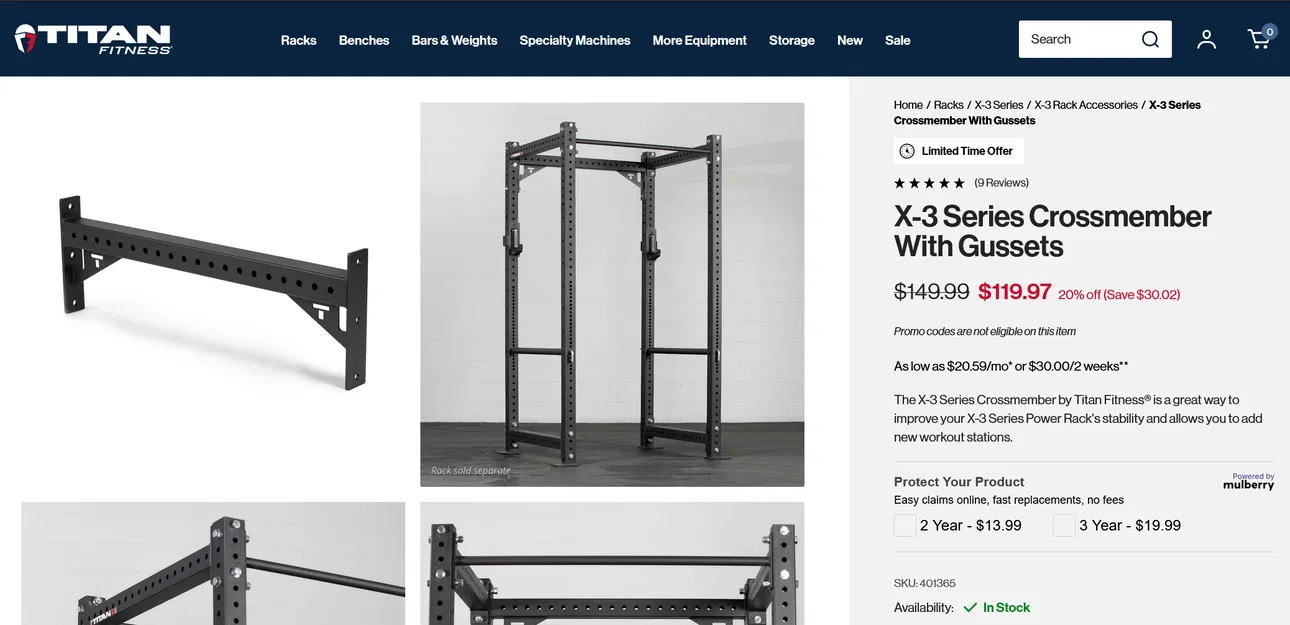 Miếng đệm thanh ngang Rack (Rack Crossmember Spacer) - Image 4