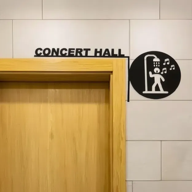 Concert Hall – Bảng hiệu treo tường in 3D hài hước - Image 1