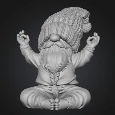 Mô hình chú lùn thiền định Meditating Gnome độc đáo cho máy in 3D
