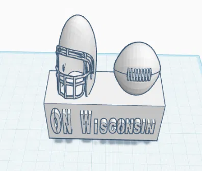 Mô hình trang trí bóng bầu dục On Wisconsin ấn tượng - Image 1