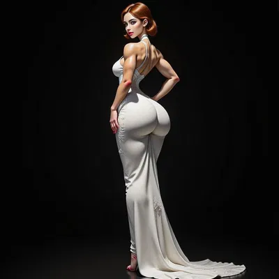 Mô hình 3D nhân vật nữ sang trọng Elegance in White