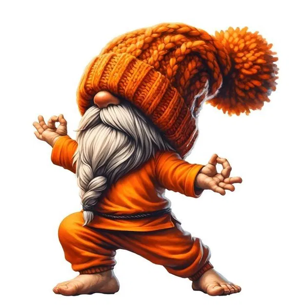 Mô hình in 3D Orange Gnome Wushu độc đáo cho góc làm việc - Image 2