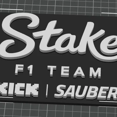 Mô hình logo Stake F1 Team Kick Sauber 3D độc đáo