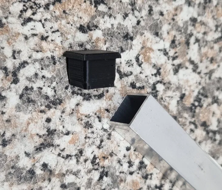 Nắp bịt đầu ống nhôm vuông 15mm cho máy in 3D - Image 1
