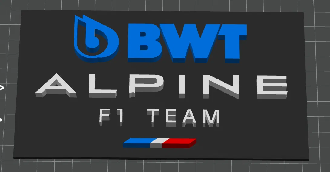Mô hình trang trí logo 3D đội đua BWT Alpine F1 Team cực đẹp - Image 1